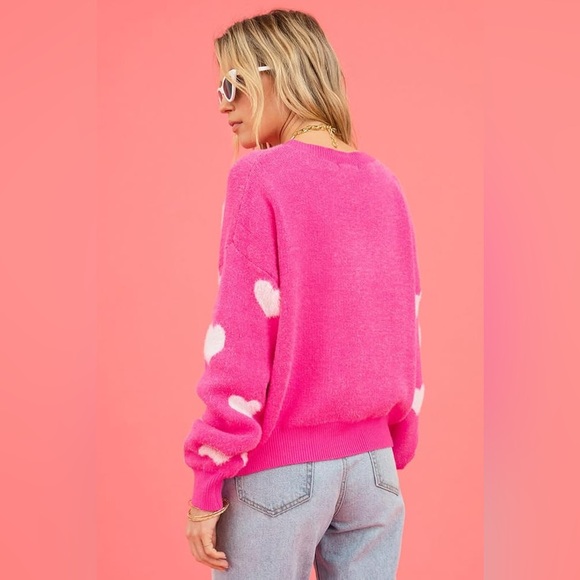 💗💕Alter’d State Pink Heart Sweater | NWT | Size Large | Valentine’s Day💗💕 - Picture 3 of 9